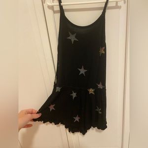 FLOWERS BY ZOE star romper. Size 4T. USED